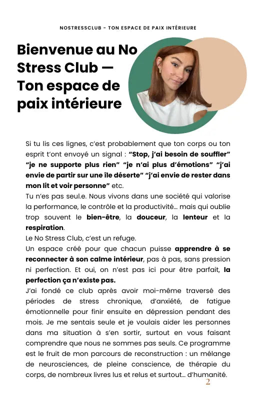Programme 21 Jours Pour Lâcher Prise - NoStressClub NoStressClub.
