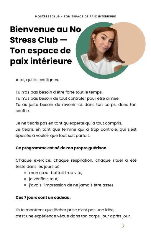 Programme 21 Jours Pour Lâcher Prise - NoStressClub NoStressClub.