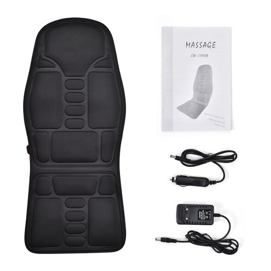 Coussin de massage chauffant électrique pour voiture, soulagement des douleurs au cou et à la taille, massage par vibrations, siège de voiture ou de bureau, massage complet du corps - Asia