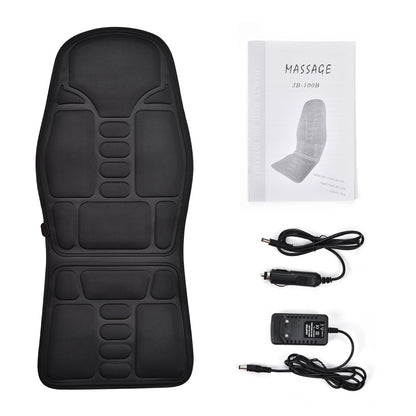 Coussin de massage chauffant électrique pour voiture, soulagement des douleurs au cou et à la taille, massage par vibrations, siège de voiture ou de bureau, massage complet du corps - Asia