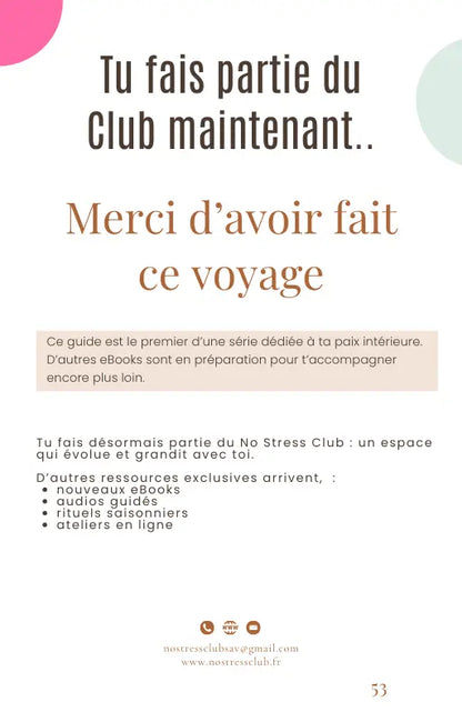 Programme 21 Jours Pour Lâcher Prise - NoStressClub NoStressClub.