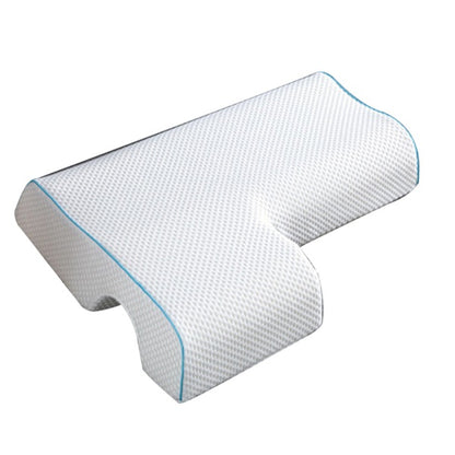 Oreiller pour couple, coussin câlin arqué avec mousse à mémoire de forme à rebond lent pour repose-bras et oreiller pour les mains - Gabby